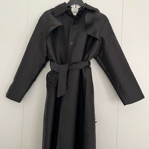 Sandro satin black trench coat